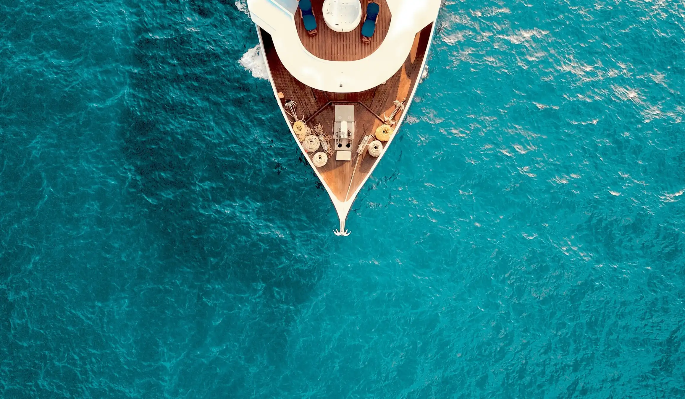Luxury yacht in the azure sea